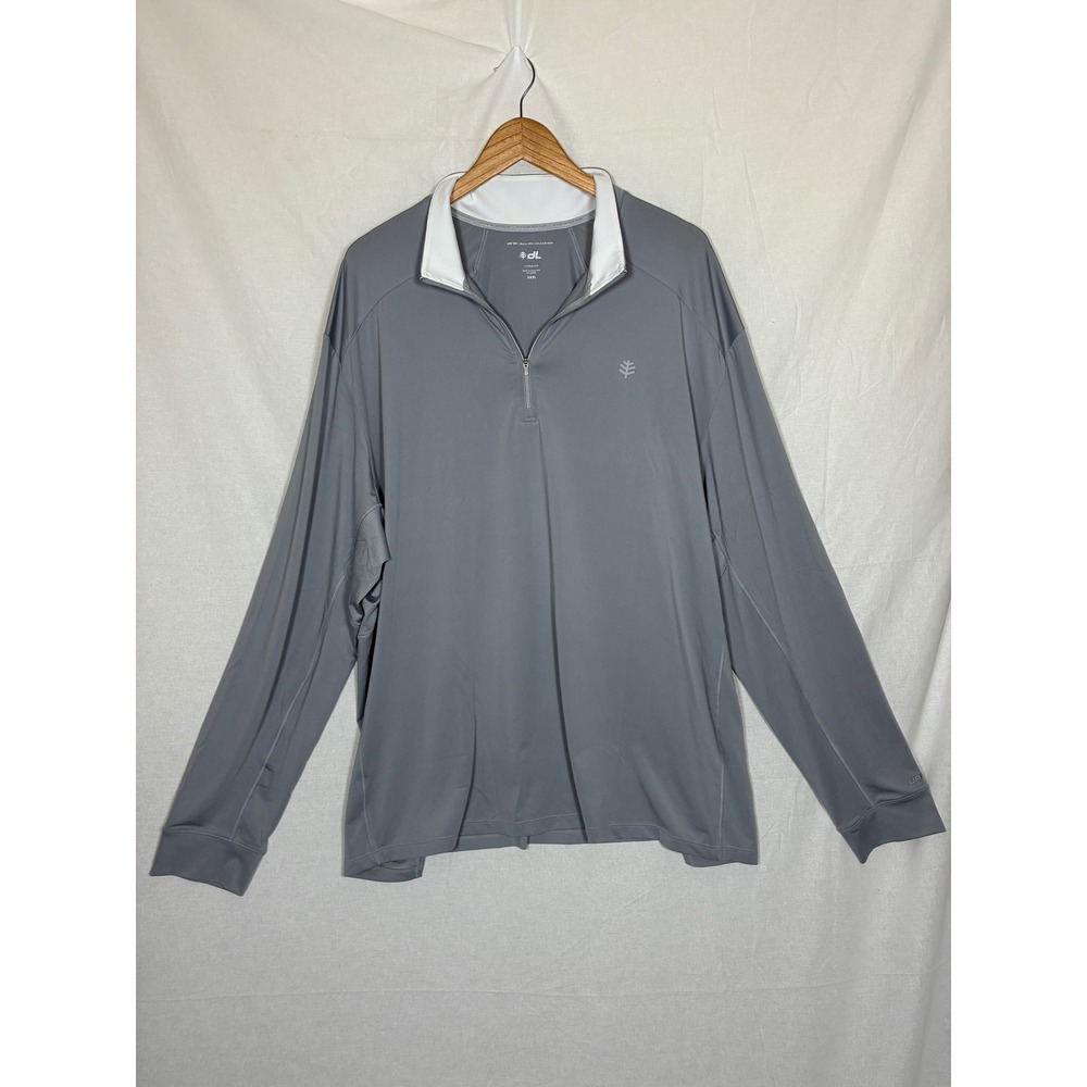 Coolibar Mens UPF 50+ Quarter Zip Pullover Size XXXL Golf Pickeball Performance